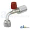 A & I Products Aluminum 90� Female O-Ring w/ R134A Service Port Fitting 4" x5" x1" A-461-3105 - alternate 3